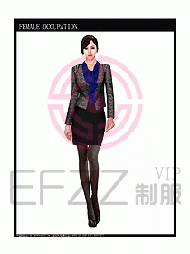 時尚職業女西服設計圖803