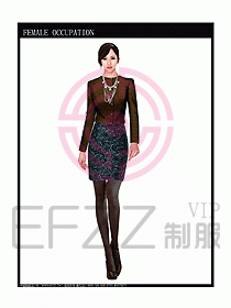 時尚職業女西服設計圖823