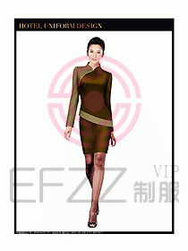 酒店中餐服務員制服設計圖1262