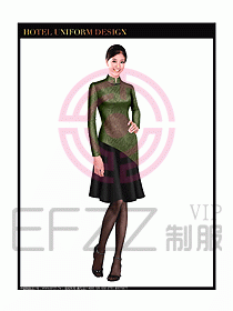 酒店中餐服務員制服設計圖1260