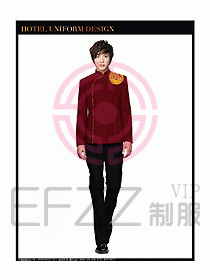 酒店中餐服務員制服設計圖1273