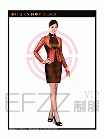 酒店中餐服務員制服設計圖1270