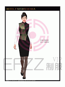 酒店中餐服務(wù)員制服設(shè)計(jì)圖1296