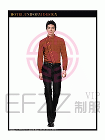 酒店中餐服務員制服設計圖1293