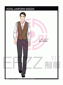 酒店西餐服務(wù)生制服設(shè)計(jì)圖780