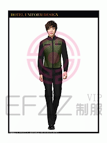 酒店西餐服務生制服設計圖782