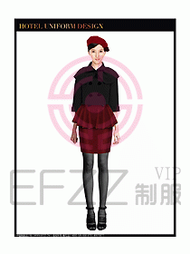 女秋冬職業裝設計圖887