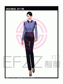 女秋冬職業裝設計圖904