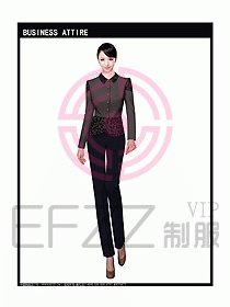 女秋冬職業裝設計圖902