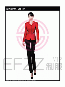 女秋冬職業裝設計圖906
