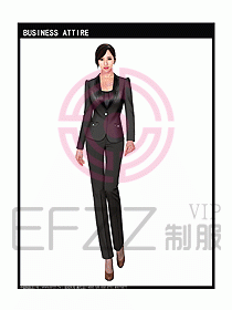 女秋冬職業裝設計圖935