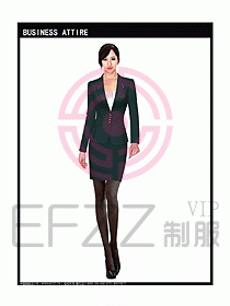 女秋冬職業裝設計圖941