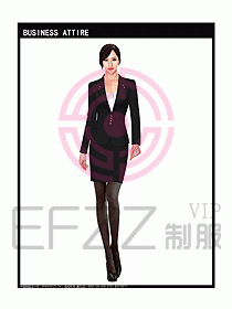 女秋冬職業(yè)裝設計圖942