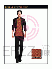 中餐服務員酒店制服設計圖1300