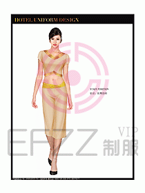 桑拿spa按摩技師制服設(shè)計(jì)圖780