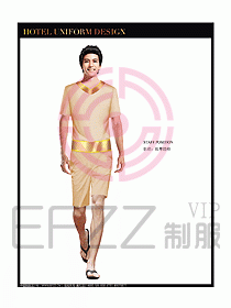 桑拿spa按摩技師制服設(shè)計(jì)圖781