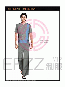 桑拿spa按摩技師制服設計圖785