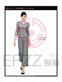 桑拿spa按摩技師制服設計圖784