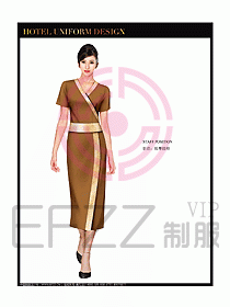 桑拿spa按摩技師制服設(shè)計圖782