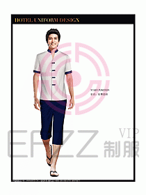 桑拿spa按摩技師制服設計圖791