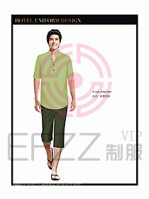 桑拿spa按摩技師制服設(shè)計圖789