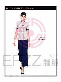 桑拿spa按摩技師制服設計圖790