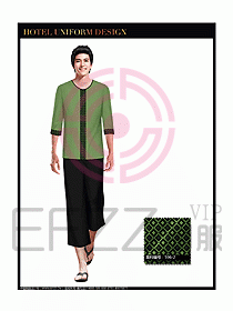 桑拿spa按摩技師制服設計圖799