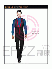 酒店西餐服務員制服設計圖822