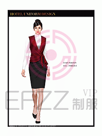 酒店西餐服務員制服設計圖846